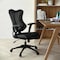 Flash Furniture High Back Designer Black Mesh Swivel Ergonomic Office Chair with Adjustable Arms BL-ZP-806-BK-GG - alternate 4